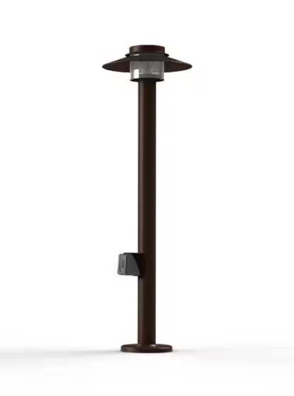 Kerlouan Large Clear Glass Socket Bollard