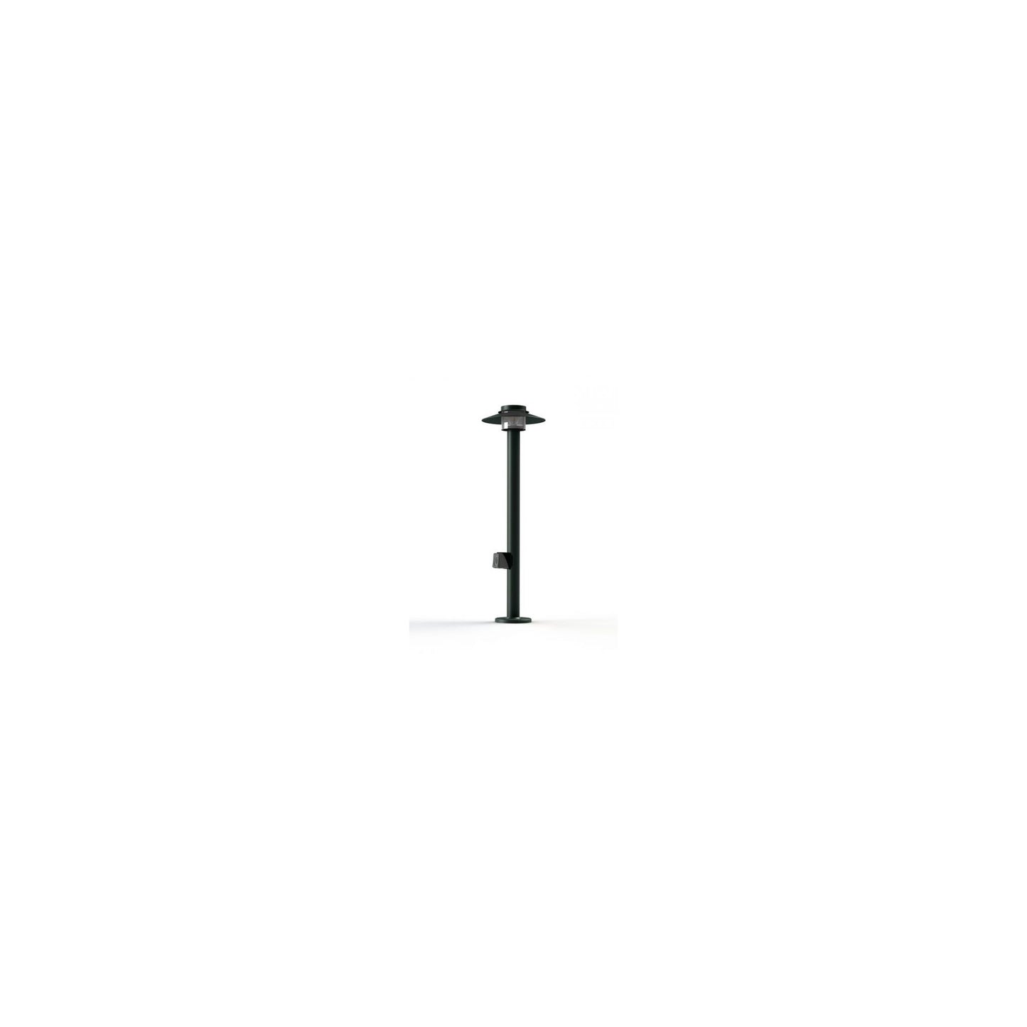 Kerlouan Large Clear Glass Socket Bollard with Polycarbonate Diffuser