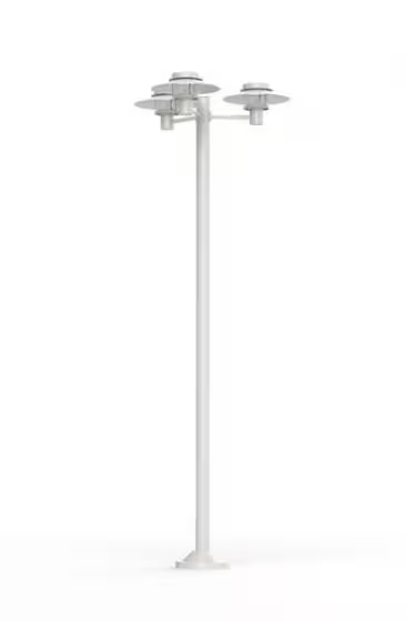 Kerlouan Large Three-Arm Clear Glass Lamp Post