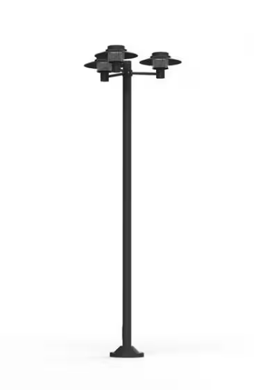 Kerlouan Large Three-Arm Clear Glass Lamp Post