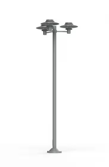 Kerlouan Large Three-Arm Clear Glass Lamp Post