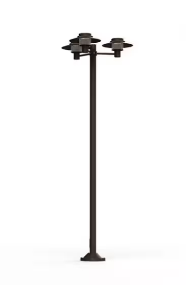 Kerlouan Large Three-Arm Clear Glass Lamp Post