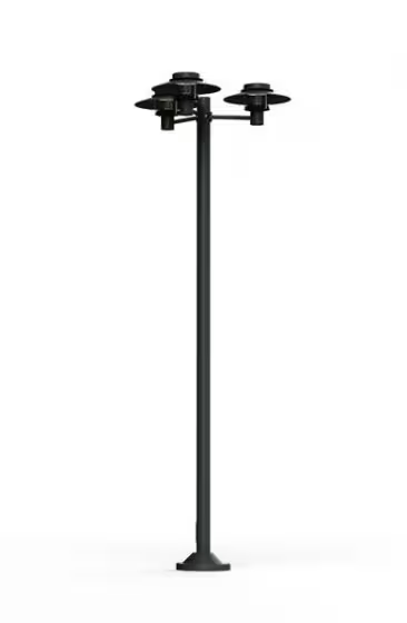 Kerlouan Large Three-Arm Clear Glass Lamp Post