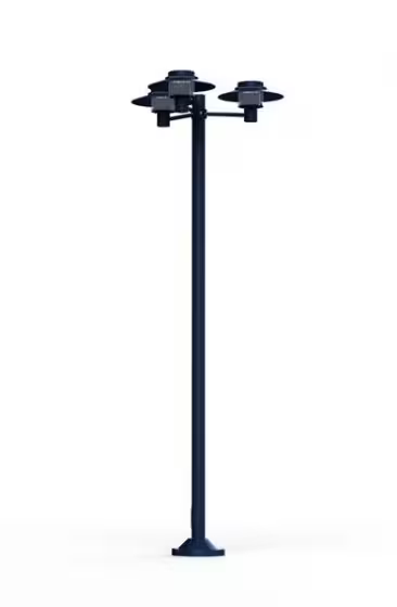 Kerlouan Large Three-Arm Clear Glass Lamp Post