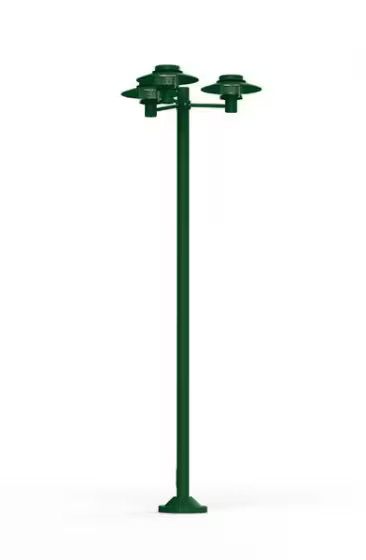 Kerlouan Model 8 Three-Arm Clear Glass Lamp Post