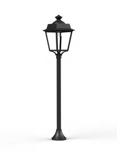 Place des Vosges 1 Evolution Small Clear Glass Lamp Post