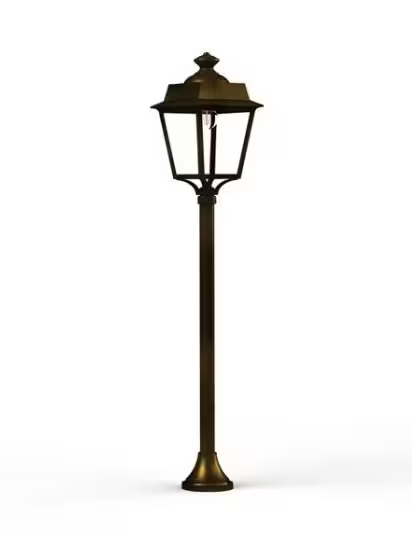 Place des Vosges 1 Evolution Small Clear Glass Lamp Post