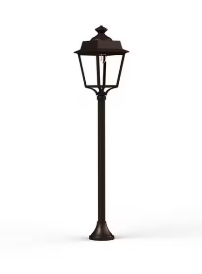 Place des Vosges 1 Evolution Small Clear Glass Lamp Post