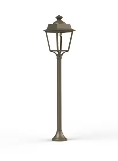 Place des Vosges 1 Evolution Small Clear Glass Lamp Post