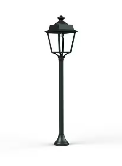 Place des Vosges 1 Evolution Small Clear Glass Lamp Post