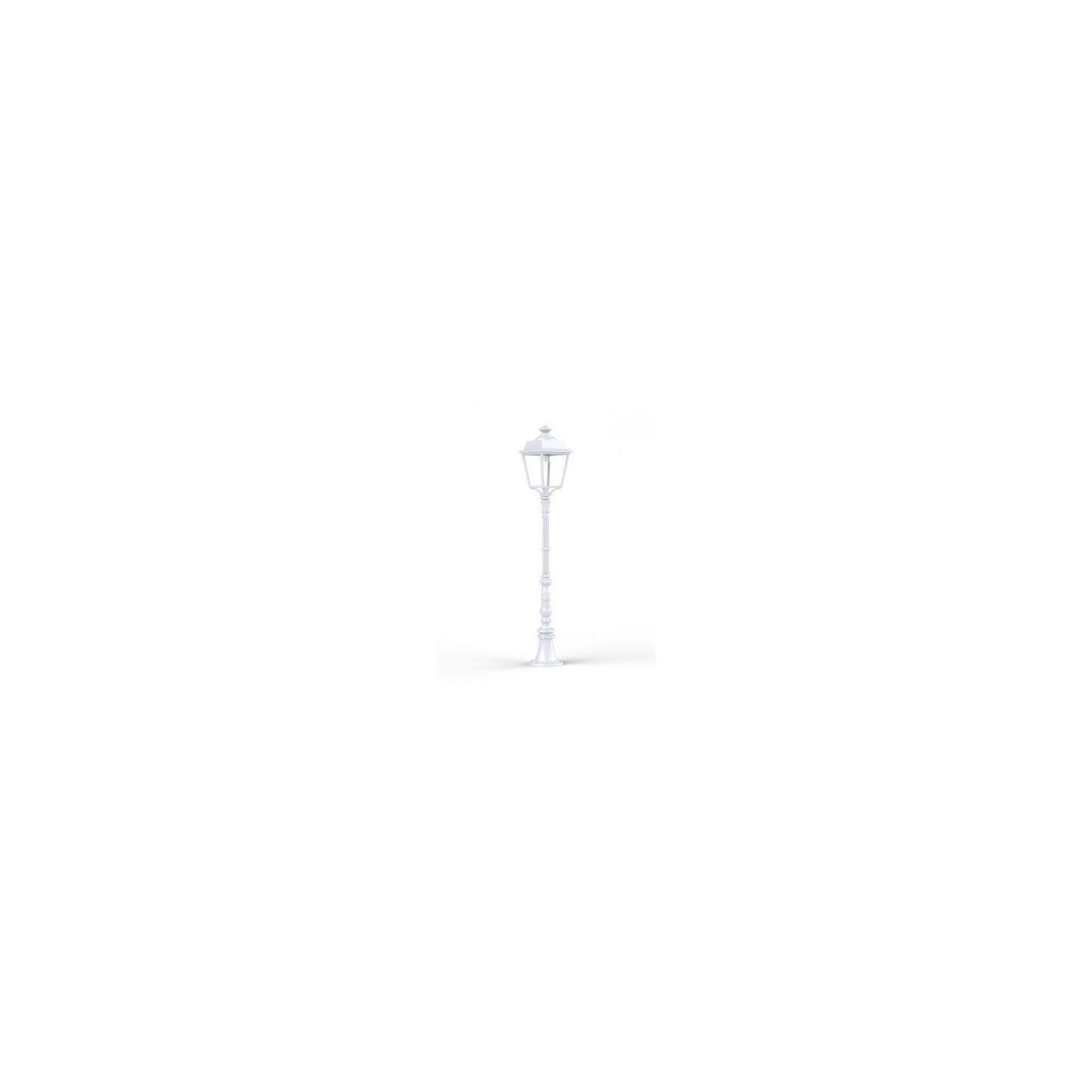 Place des Vosges 1 Evolution Medium Clear Glass Lamp Post with Four-Sided Lantern