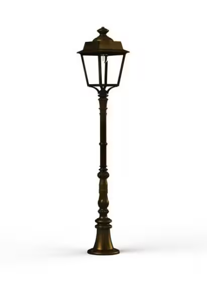 Place des Vosges 1 Evolution Medium Clear Glass Lamp Post