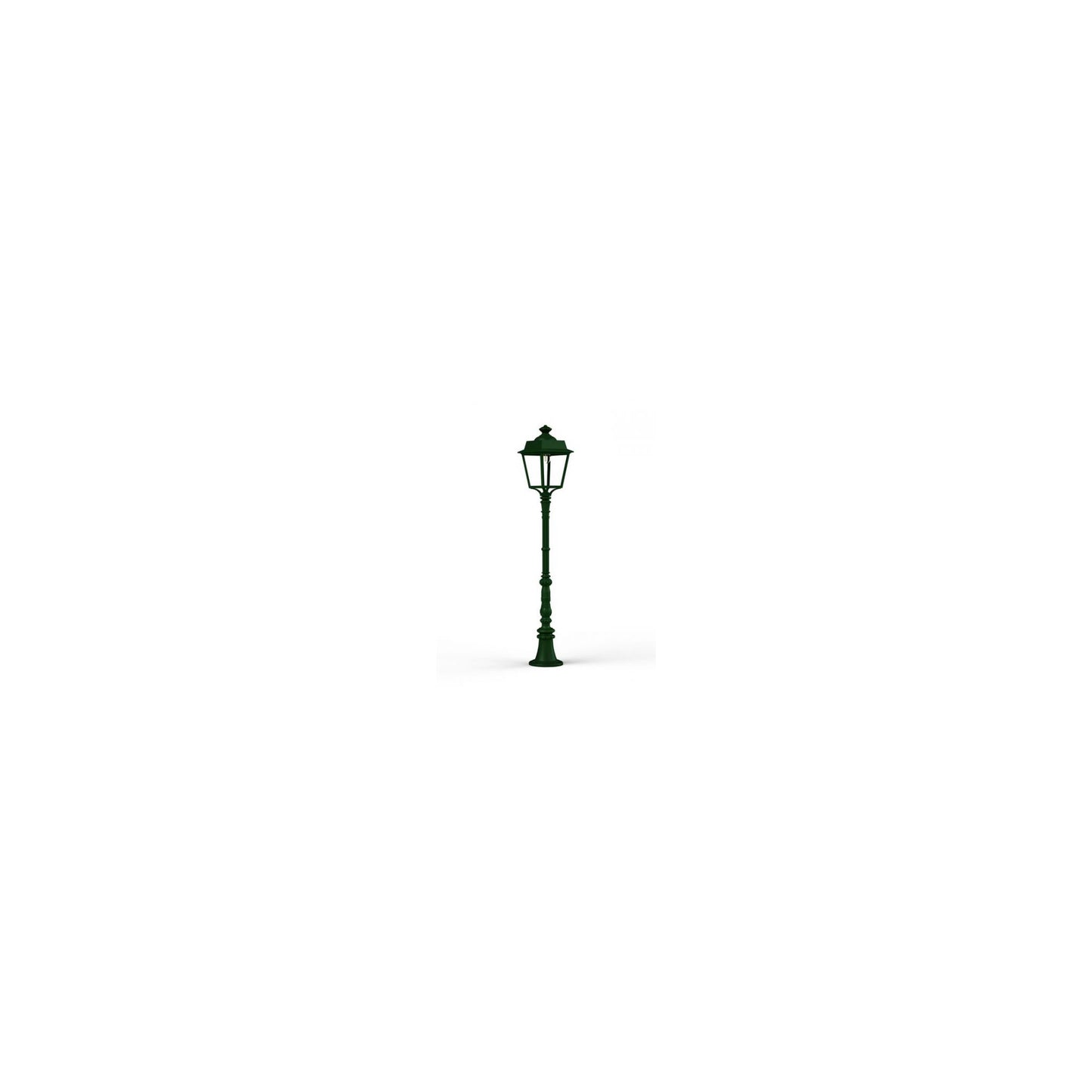 Place des Vosges 1 Evolution Medium Clear Glass Lamp Post with Four-Sided Lantern