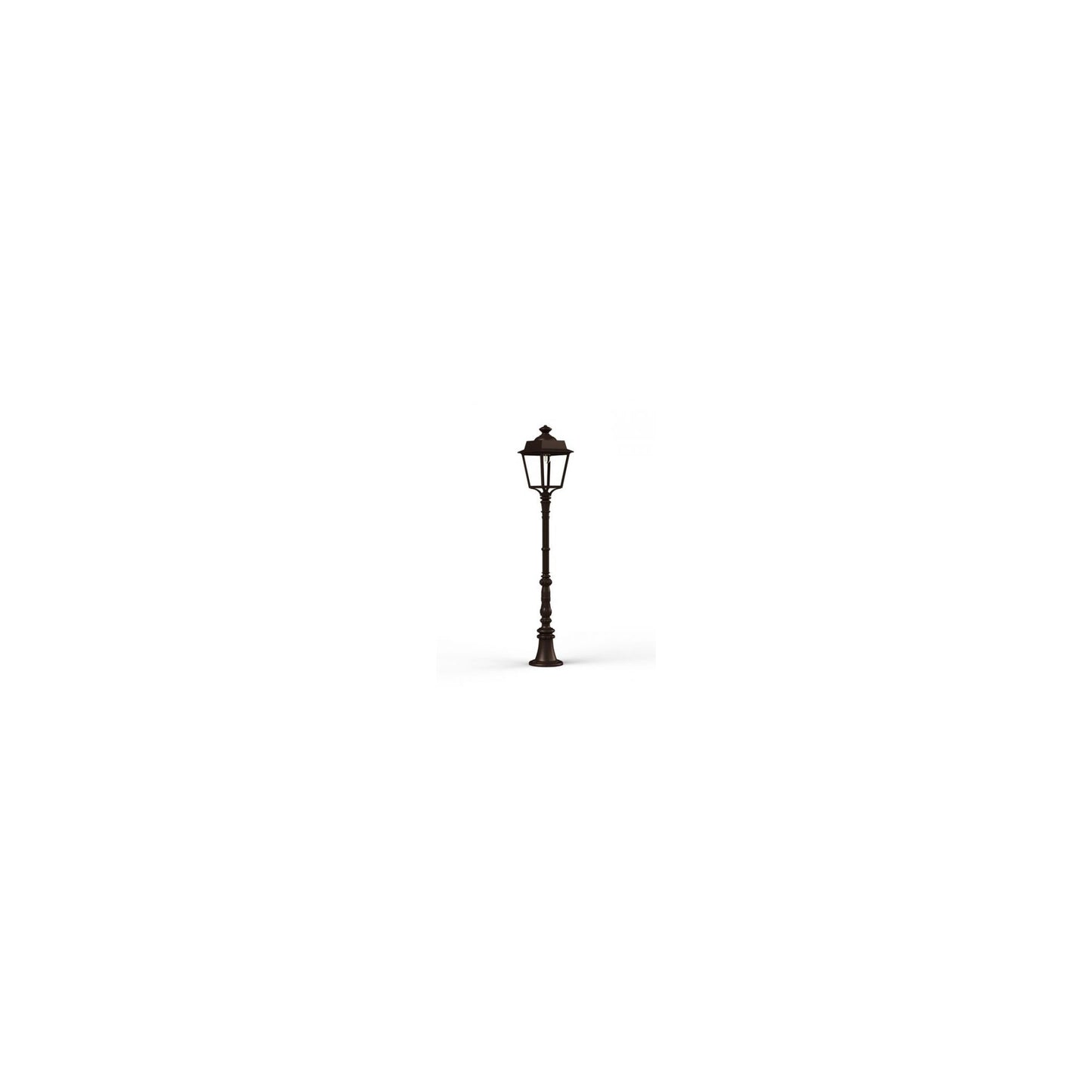 Place des Vosges 1 Evolution Medium Clear Glass Lamp Post with Four-Sided Lantern