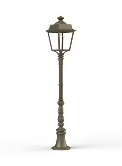 Place des Vosges 1 Evolution Medium Clear Glass Lamp Post