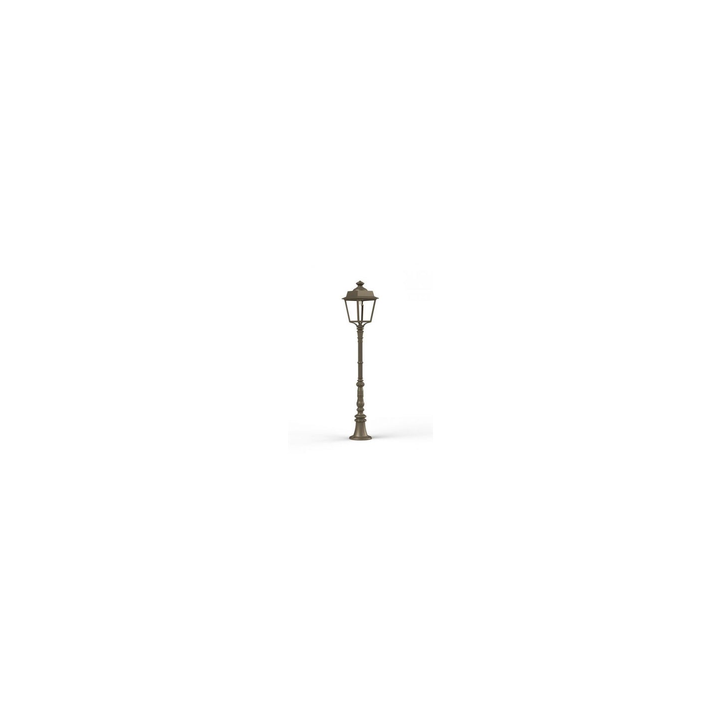 Place des Vosges 1 Evolution Medium Clear Glass Lamp Post with Four-Sided Lantern
