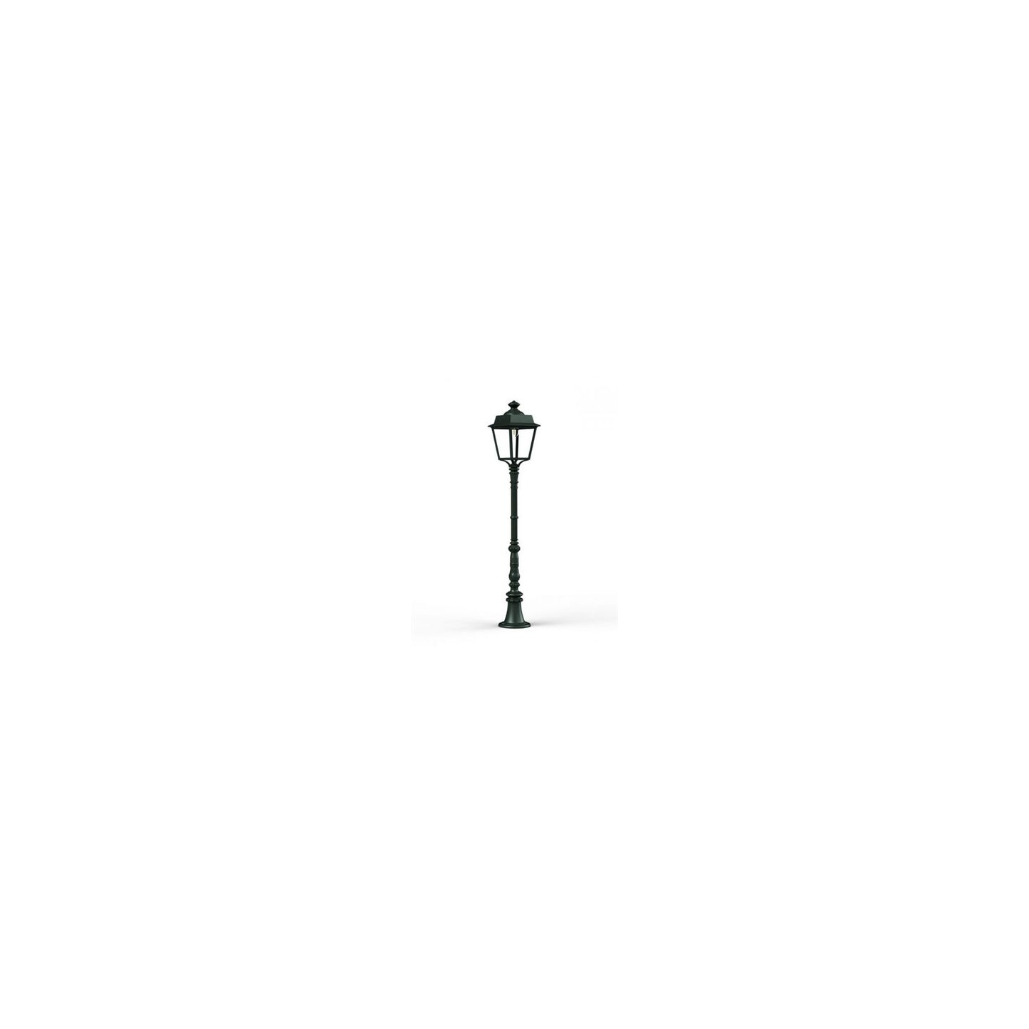 Place des Vosges 1 Evolution Medium Clear Glass Lamp Post with Four-Sided Lantern