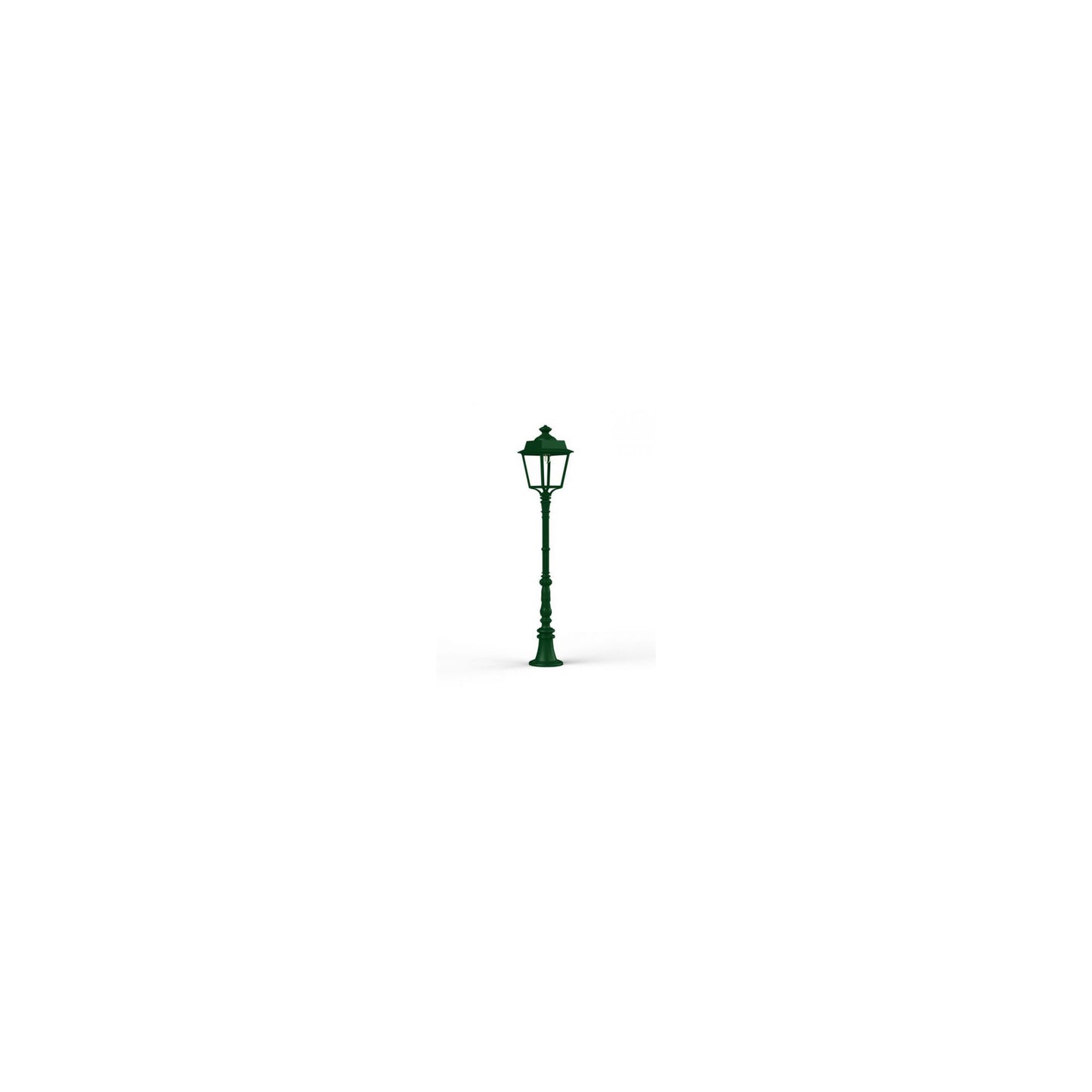 Place des Vosges 1 Evolution Medium Clear Glass Lamp Post with Four-Sided Lantern