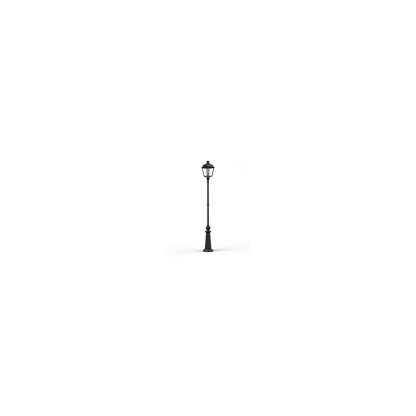 Place des Vosges 1 Evolution Extra-Large Clear Glass Lamp Post with Minimalist lines style lantern
