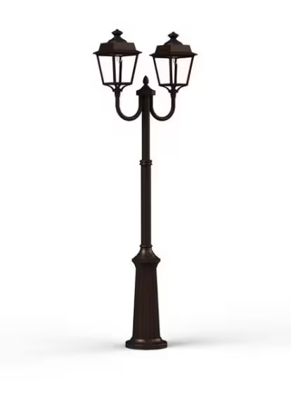 Place des Vosges 1 Evolution Extra-Large Double Arm Clear Glass Lamp Post