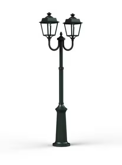 Place des Vosges 1 Evolution Extra-Large Double Arm Clear Glass Lamp Post