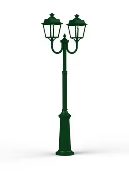 Place des Vosges 1 Evolution Extra-Large Double Arm Clear Glass Lamp Post