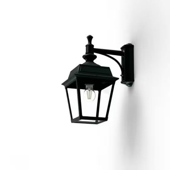 Place Des Vosges 1 Tradition Clear Glass Downwards Wall Bracket with Four-Sided Lantern