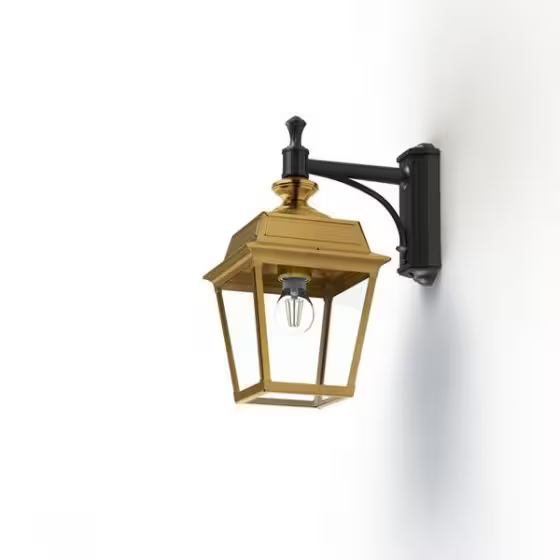 Place Des Vosges 1 Tradition Clear Glass Downwards Wall Bracket with Four-Sided Lantern