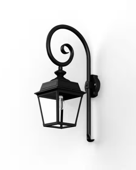 Place Des Vosges 1 Tradition Model 5 Clear Glass Swan Neck Wall Bracket