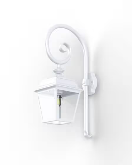 Place Des Vosges 1 Tradition Clear Glass Swan Neck Wall Bracket