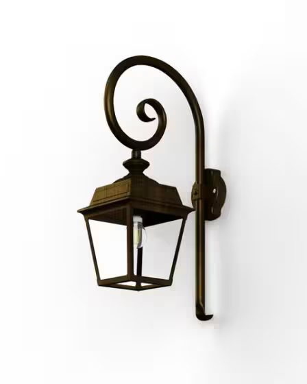 Place Des Vosges 1 Tradition Clear Glass Swan Neck Wall Bracket