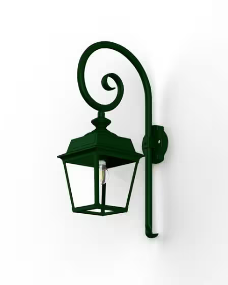 Place Des Vosges 1 Tradition Clear Glass Swan Neck Wall Bracket
