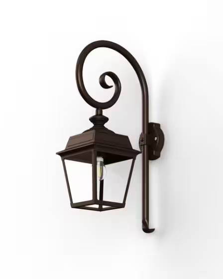 Place Des Vosges 1 Tradition Clear Glass Swan Neck Wall Bracket