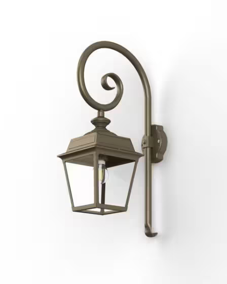 Place Des Vosges 1 Tradition Clear Glass Swan Neck Wall Bracket