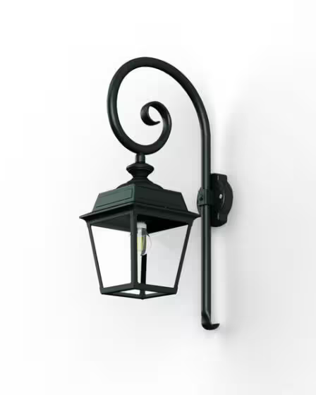 Place Des Vosges 1 Tradition Clear Glass Swan Neck Wall Bracket