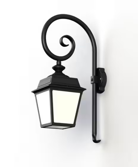 Place Des Vosges 1 Tradition Model 5 Opal Glass Swan Neck Wall Bracket