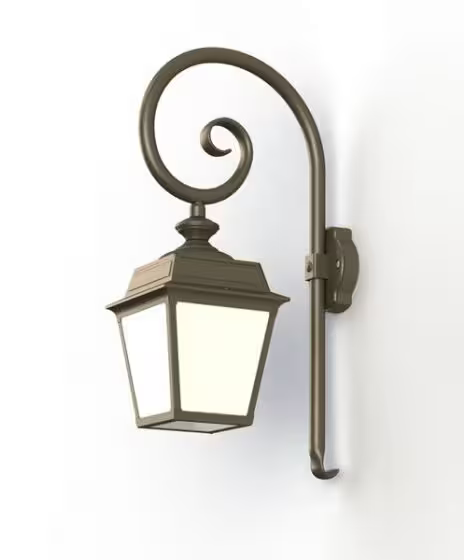 Place Des Vosges 1 Tradition Opal Glass Swan Neck Wall Bracket