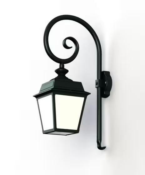 Place Des Vosges 1 Tradition Opal Glass Swan Neck Wall Bracket