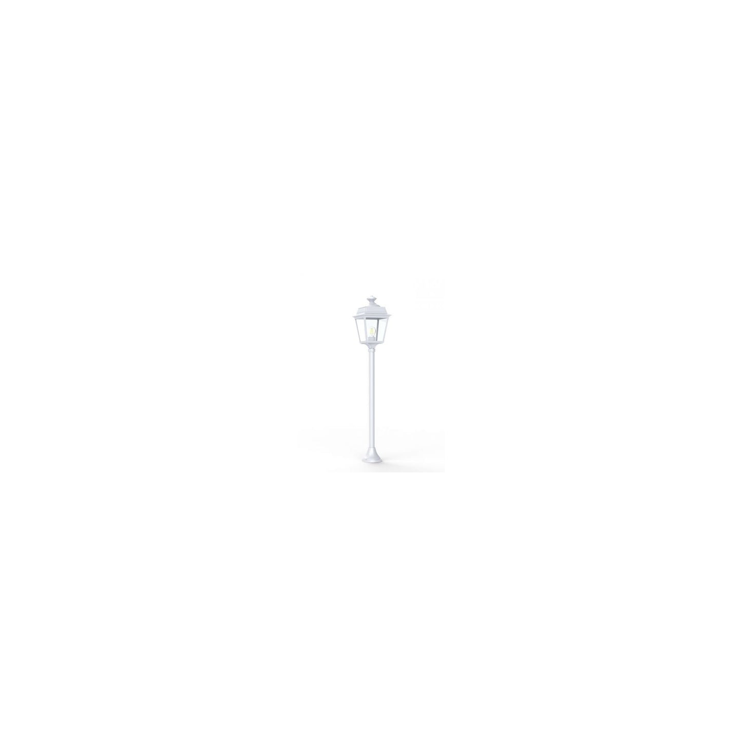 Place Des Vosges 1 Tradition Small Clear Glass Lamp Post with Minimalist lines style lantern