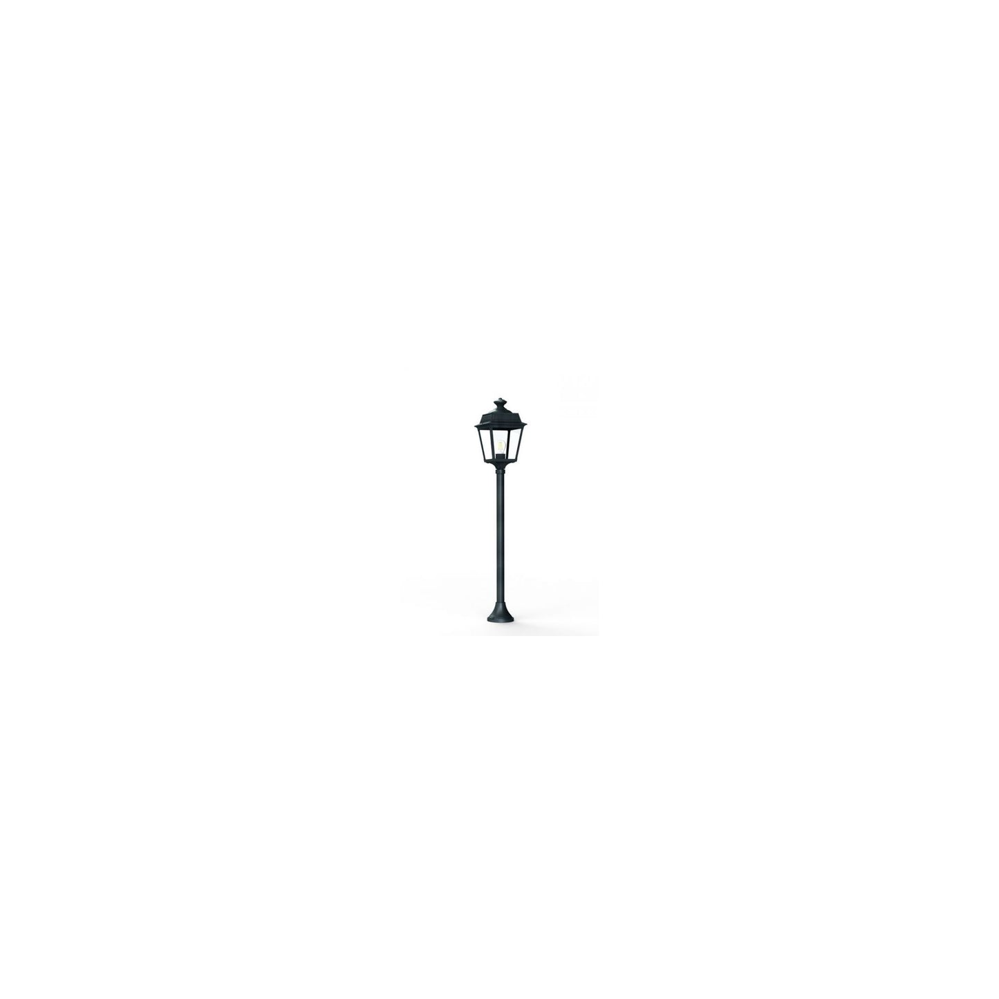 Place Des Vosges 1 Tradition Small Clear Glass Lamp Post with Minimalist lines style lantern