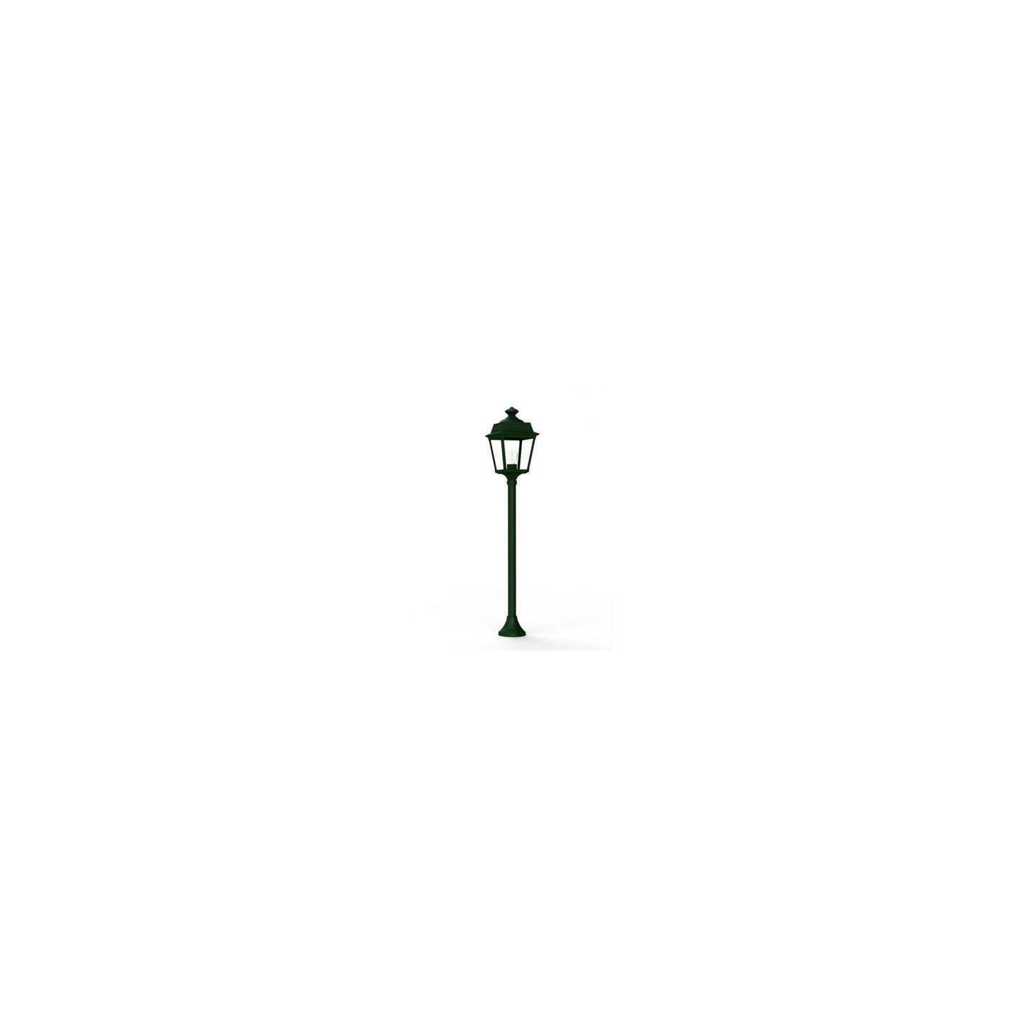 Place Des Vosges 1 Tradition Small Clear Glass Lamp Post with Minimalist lines style lantern