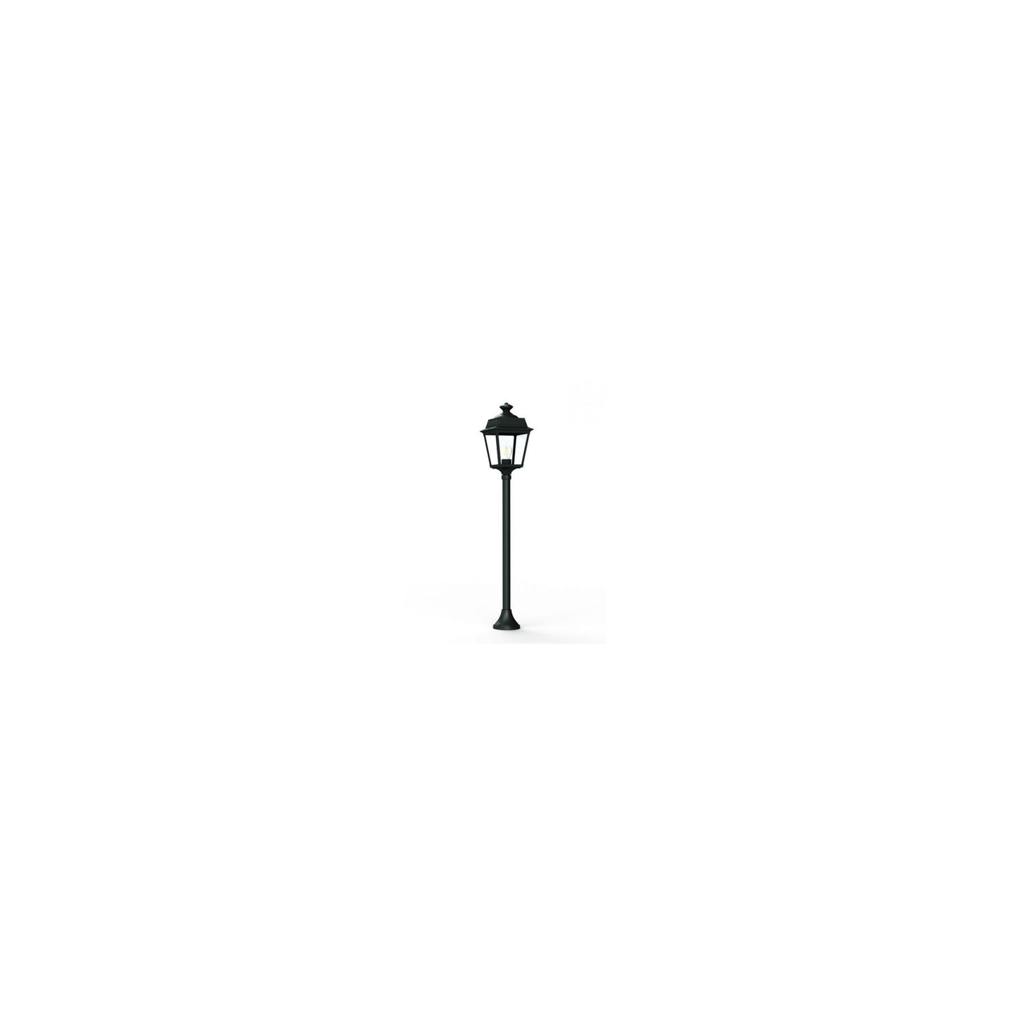 Place Des Vosges 1 Tradition Small Clear Glass Lamp Post with Minimalist lines style lantern