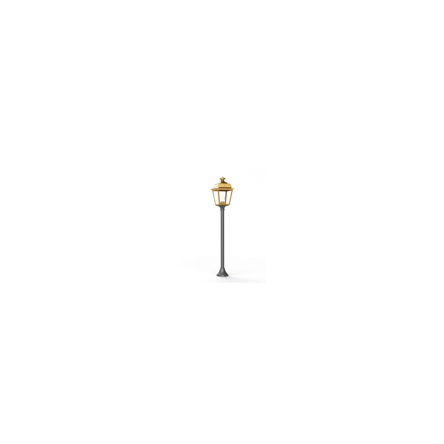 Place Des Vosges 1 Tradition Small Clear Glass Lamp Post with Minimalist lines style lantern