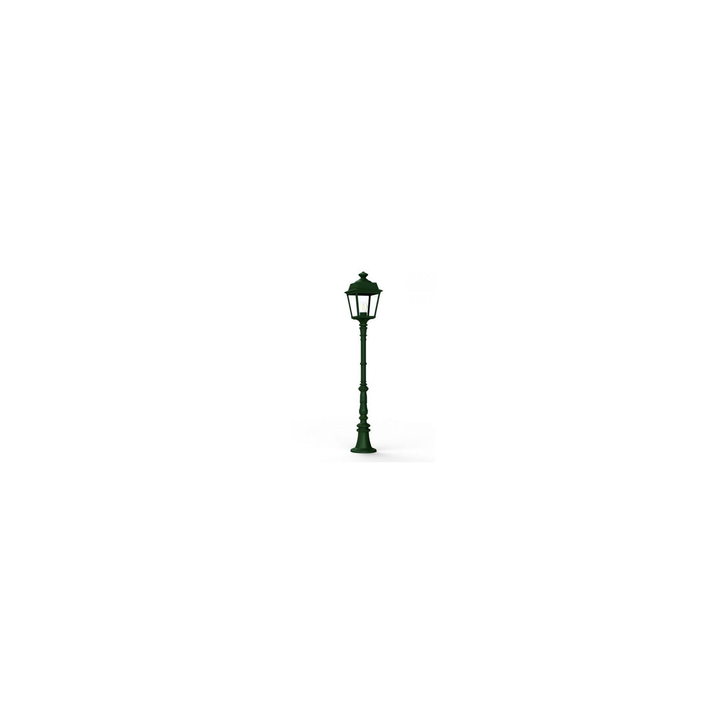 Place Des Vosges 1 Tradition Medium Clear Glass Lamp Post with Minimalist lines style lantern