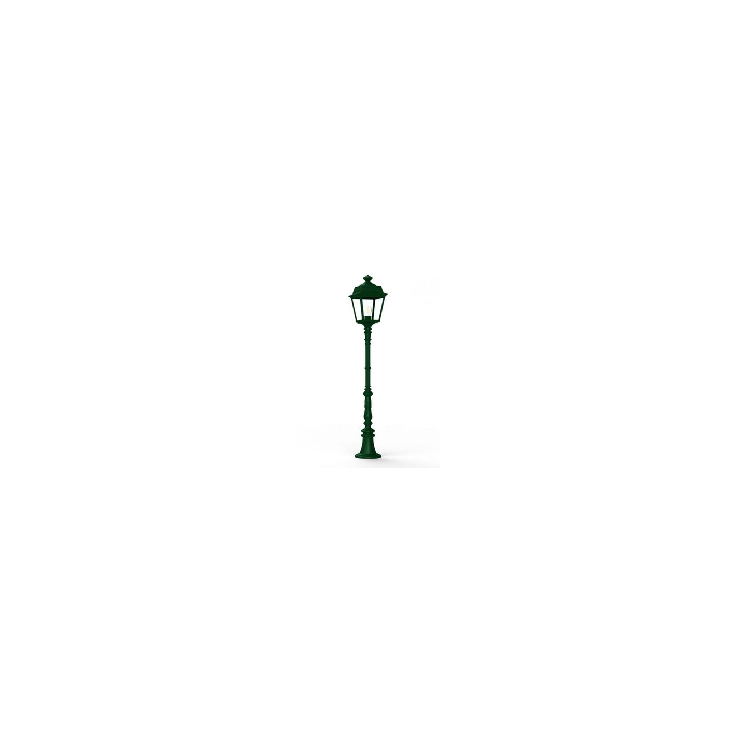 Place Des Vosges 1 Tradition Medium Clear Glass Lamp Post with Minimalist lines style lantern