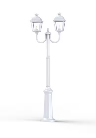 Place Des Vosges 1 Tradition Large Double Arm Clear Glass Lamp Post