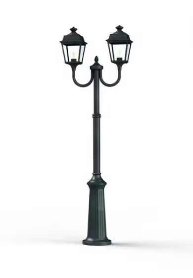 Place Des Vosges 1 Tradition Large Double Arm Clear Glass Lamp Post
