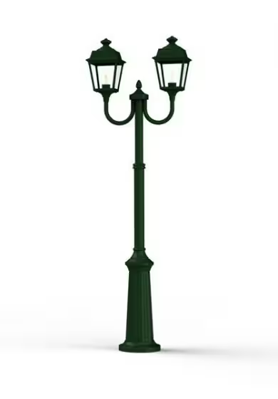 Place Des Vosges 1 Tradition Large Double Arm Clear Glass Lamp Post