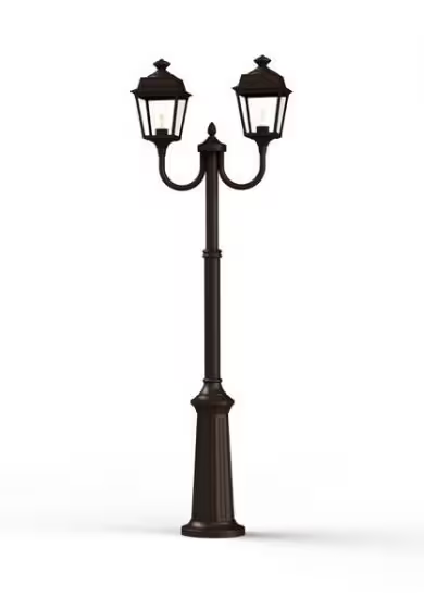 Place Des Vosges 1 Tradition Large Double Arm Clear Glass Lamp Post