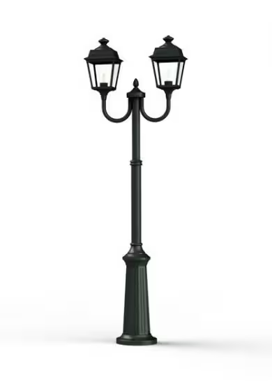 Place Des Vosges 1 Tradition Large Double Arm Clear Glass Lamp Post